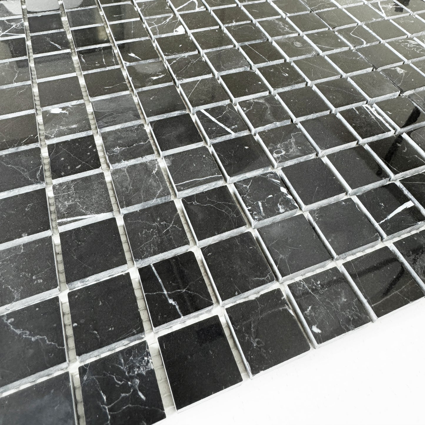 Timeless Marble Black Marquina Polished  Marble Mosaic