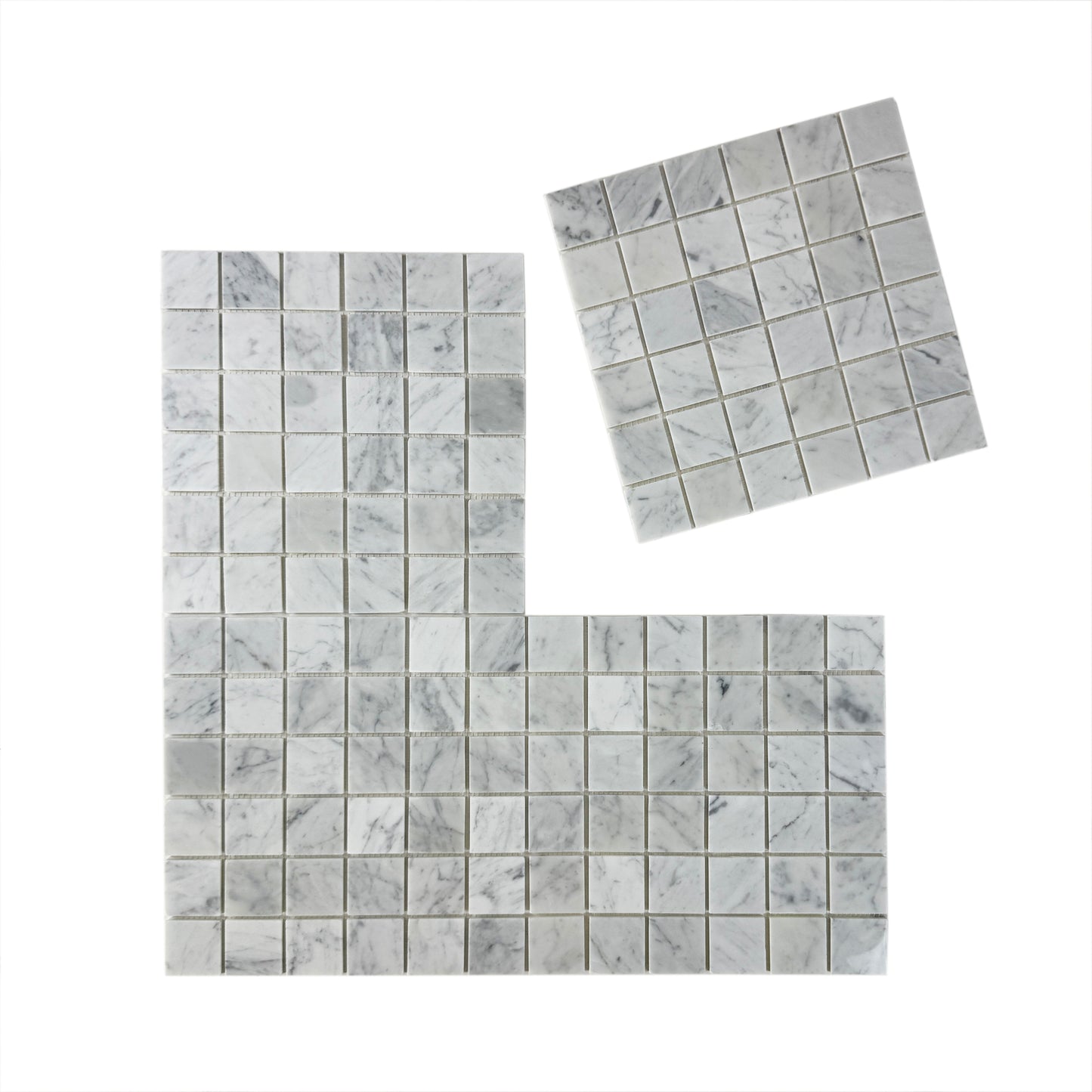 Timeless Marble Carrara White Polished  Marble Mosaic