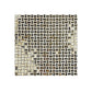 Radiant Eclipse Sunny Beige & Golden Stainless Steel Split Woven Shape Marble Mosaic