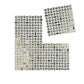 Radiant Eclipse Kwong Sal White & Gold Stainless Steel Split Woven Shape Marble Mosaic