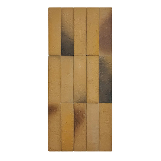 Florence Grace Munsell Yellow & Peanut Brown & Wood Brown Mixed Ceramic Artificial Tile