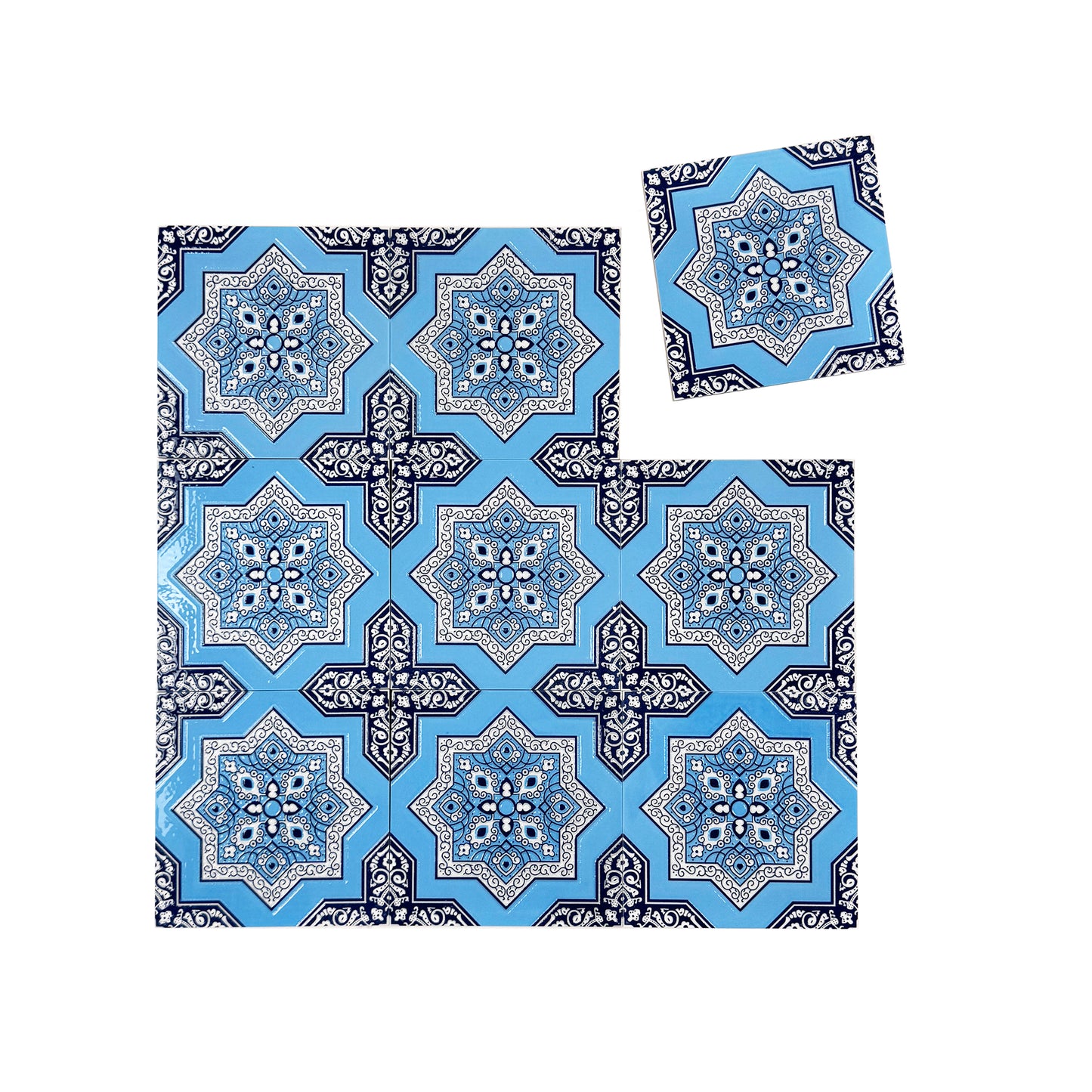 Royal Souk Moroccan Style Glossy Ceramic Tile Pattern 204