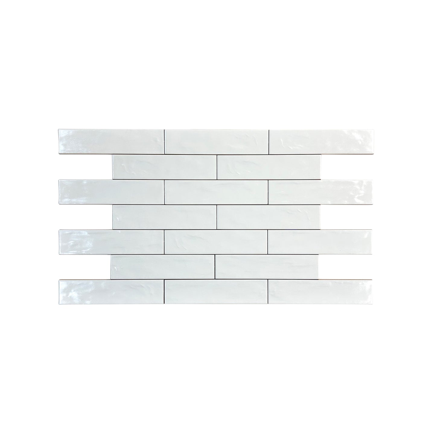 Pearl Luxe  White Semimatte Perlescent Ceramic Artisanal Tile