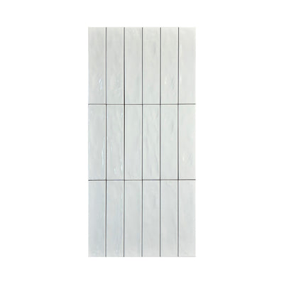 Pearl Luxe  White Semimatte Perlescent Ceramic Artisanal Tile