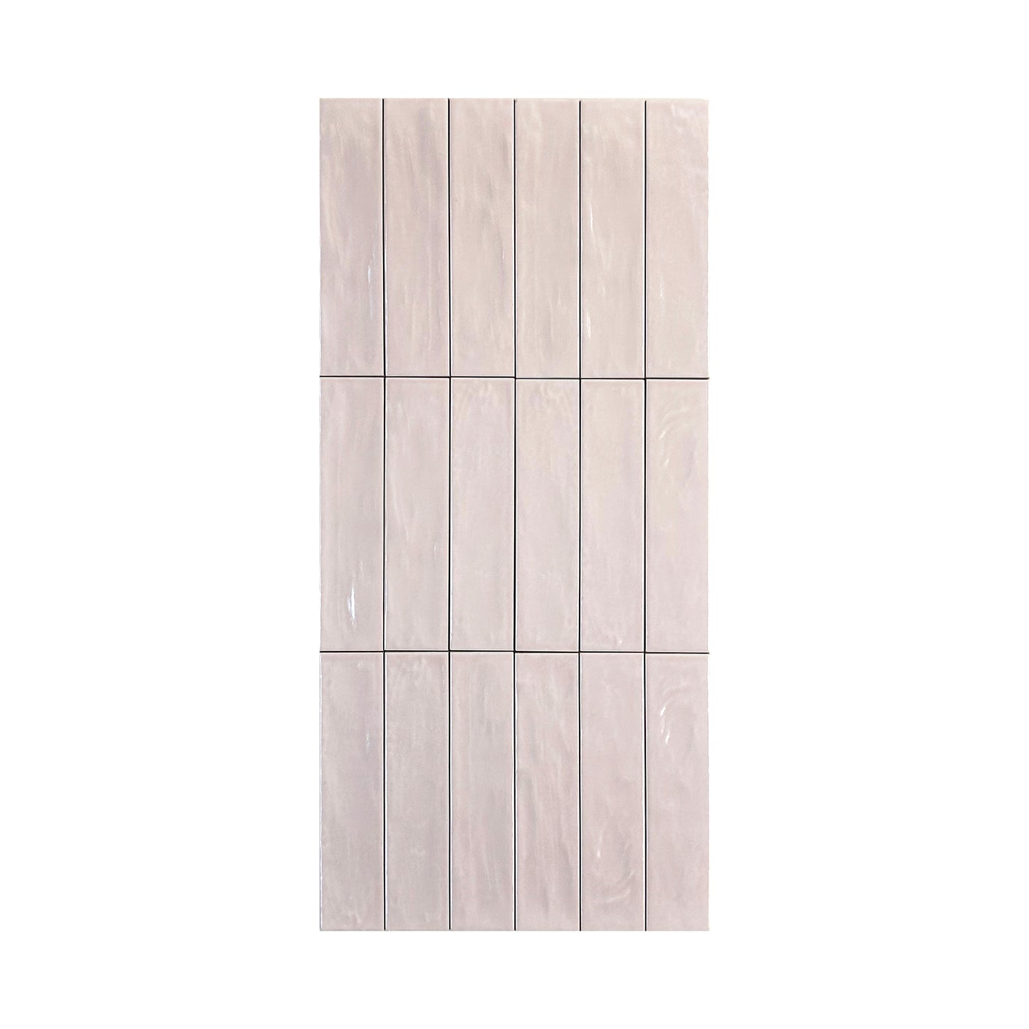 Pearl Luxe  Light Pink Semimatte Perlescent Ceramic Artisanal Tile