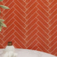 Red Ceramic Subway Tile-Artisanal Tile