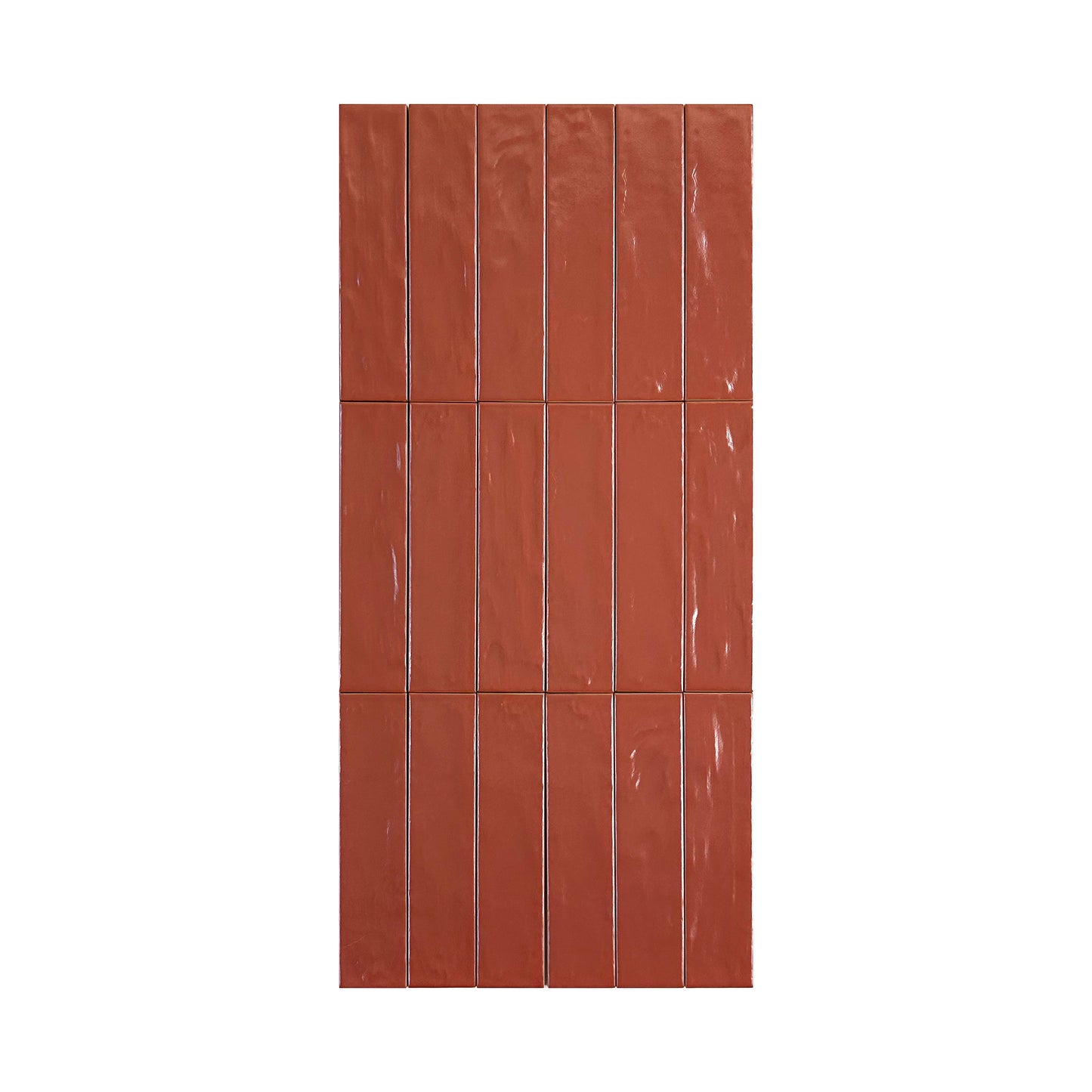 Pearl Luxe  Red Semimatte Perlescent Ceramic Artisanal Tile