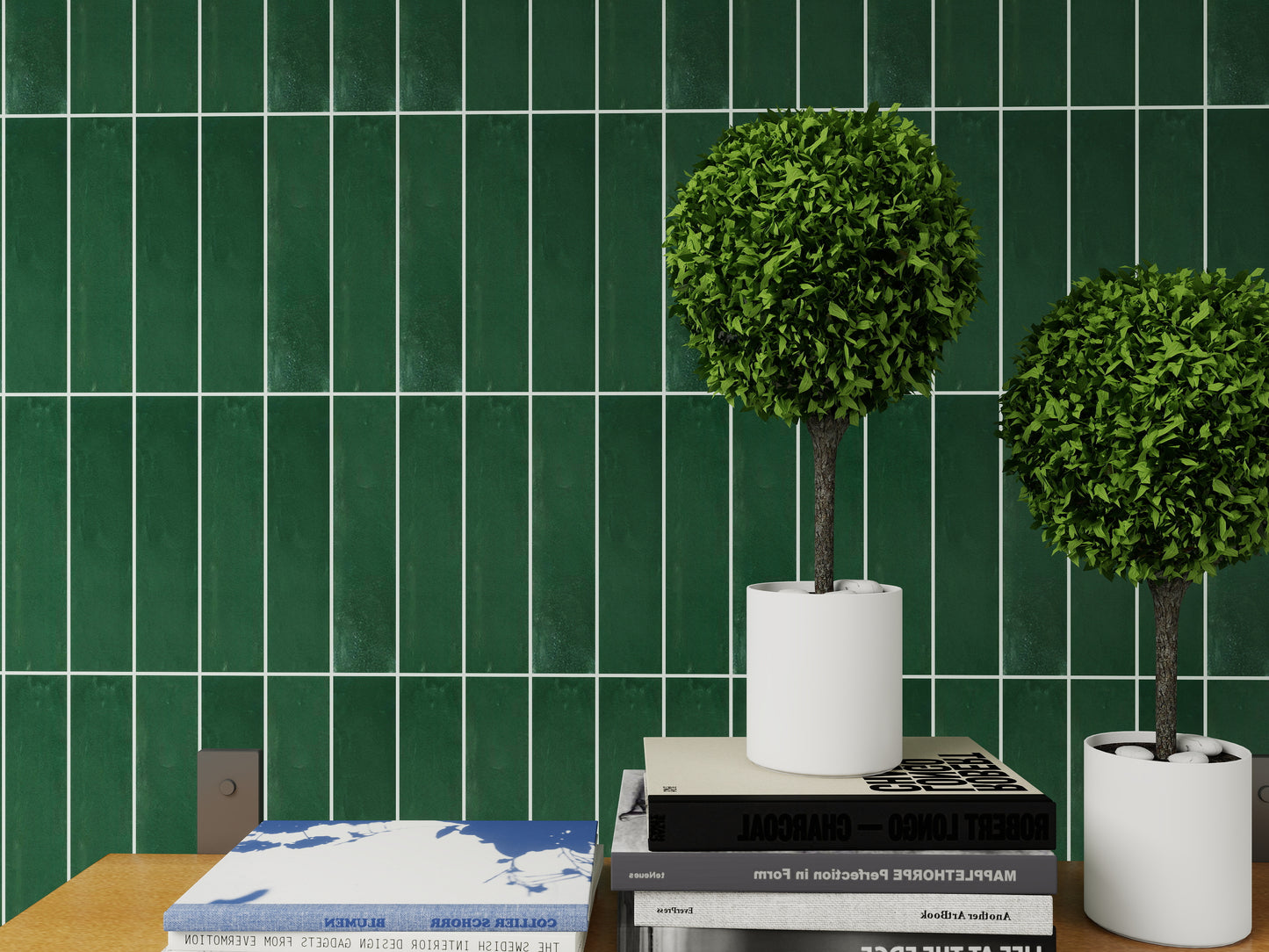 Dark Green Ceramic Subway Tile-Artisanal Tile