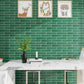 Dark Green Ceramic Subway Tile-Artisanal Tile