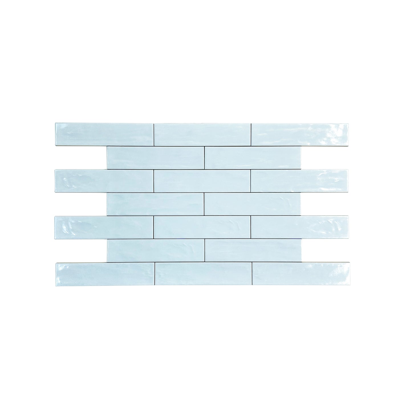 Pearl Luxe  Light Cyan Semimatte Perlescent Ceramic Artisanal Tile