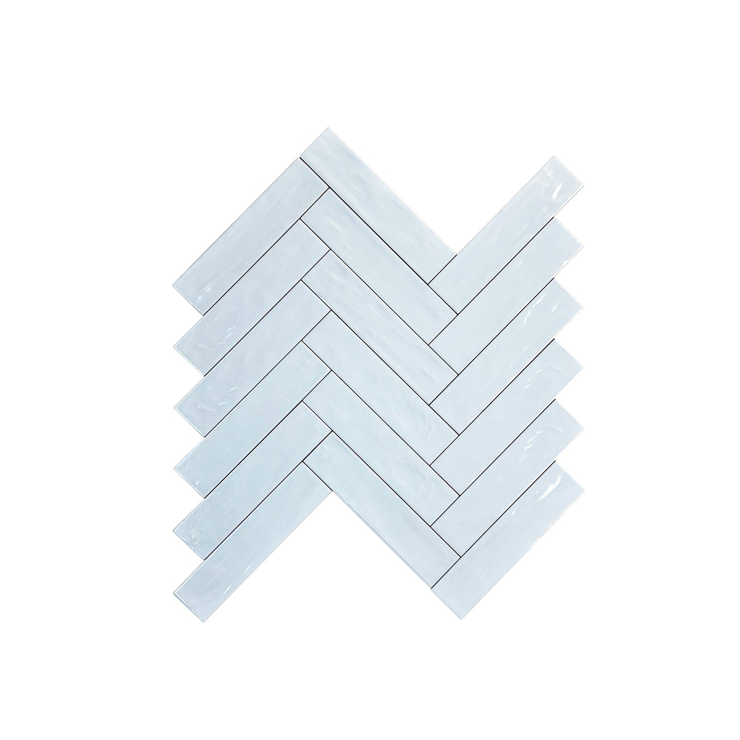 Pearl Luxe  Light Cyan Semimatte Perlescent Ceramic Artisanal Tile