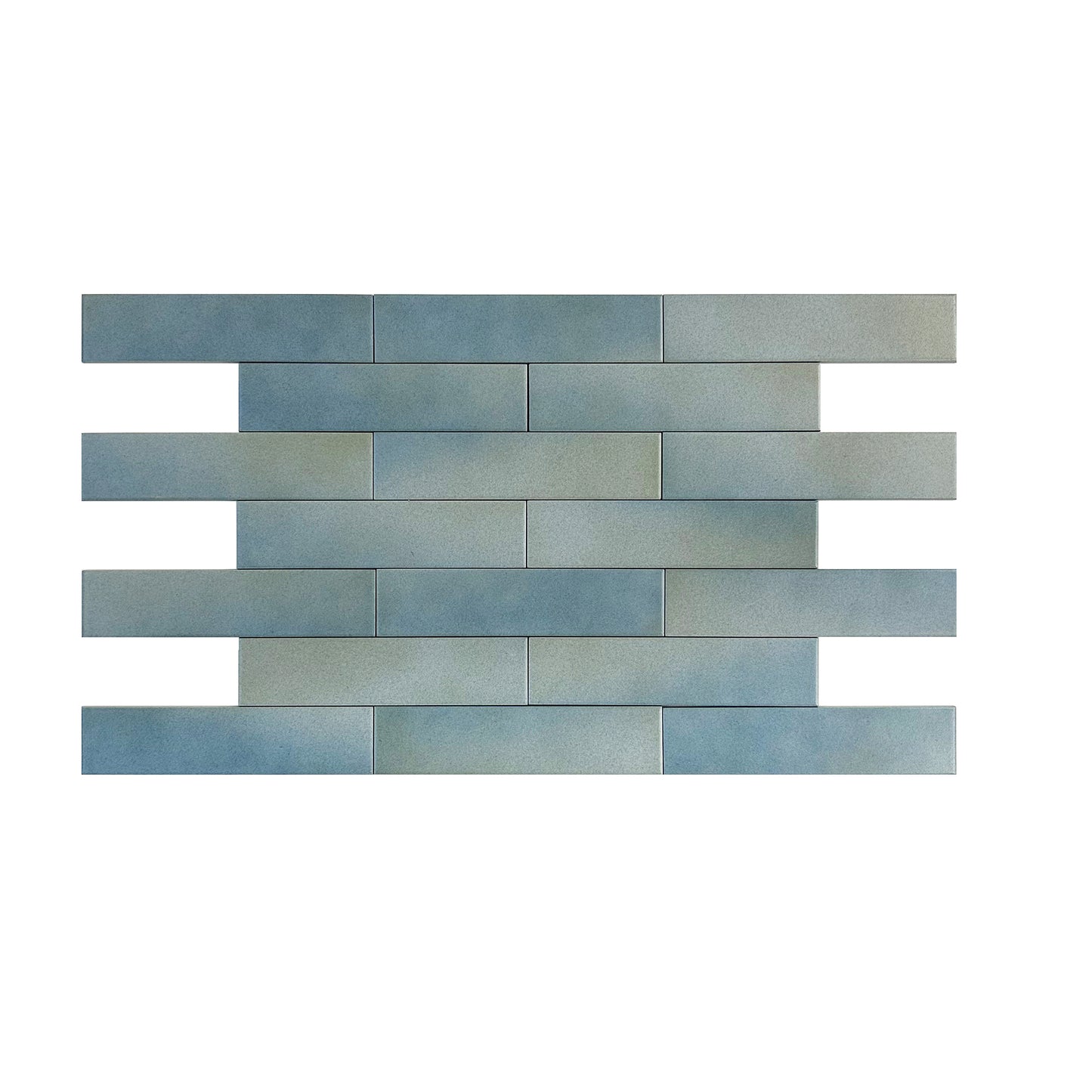 Earth Tones Slate Grey And French Blue Mixed Matte Porcelain Artisanal Tile