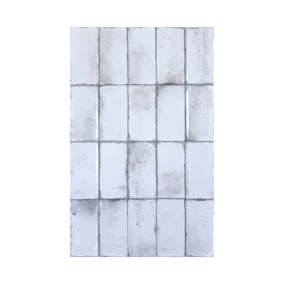 Spanish Timeless Tones  Ivory White Glossy Ceramic Artisanal Tile