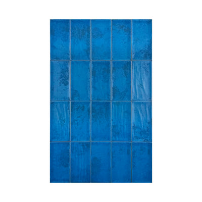 Spanish Timeless Tones  Ocean Blue Matte Ceramic Artisanal Tile