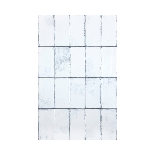 Spanish Timeless Tones  Snow White Matte Ceramic Artisanal Tile