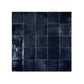 Spanish Radiant Harmony  Deep Black Glossy Porcelain Artisanal Tile