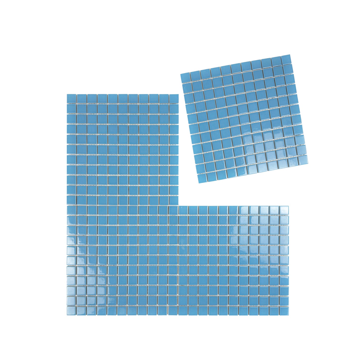 Azure Harmony Light Blue Ordinary Glazed Porcelain Mosaic