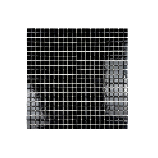 Azure Harmony Black Ordinary Glazed Porcelain Mosaic