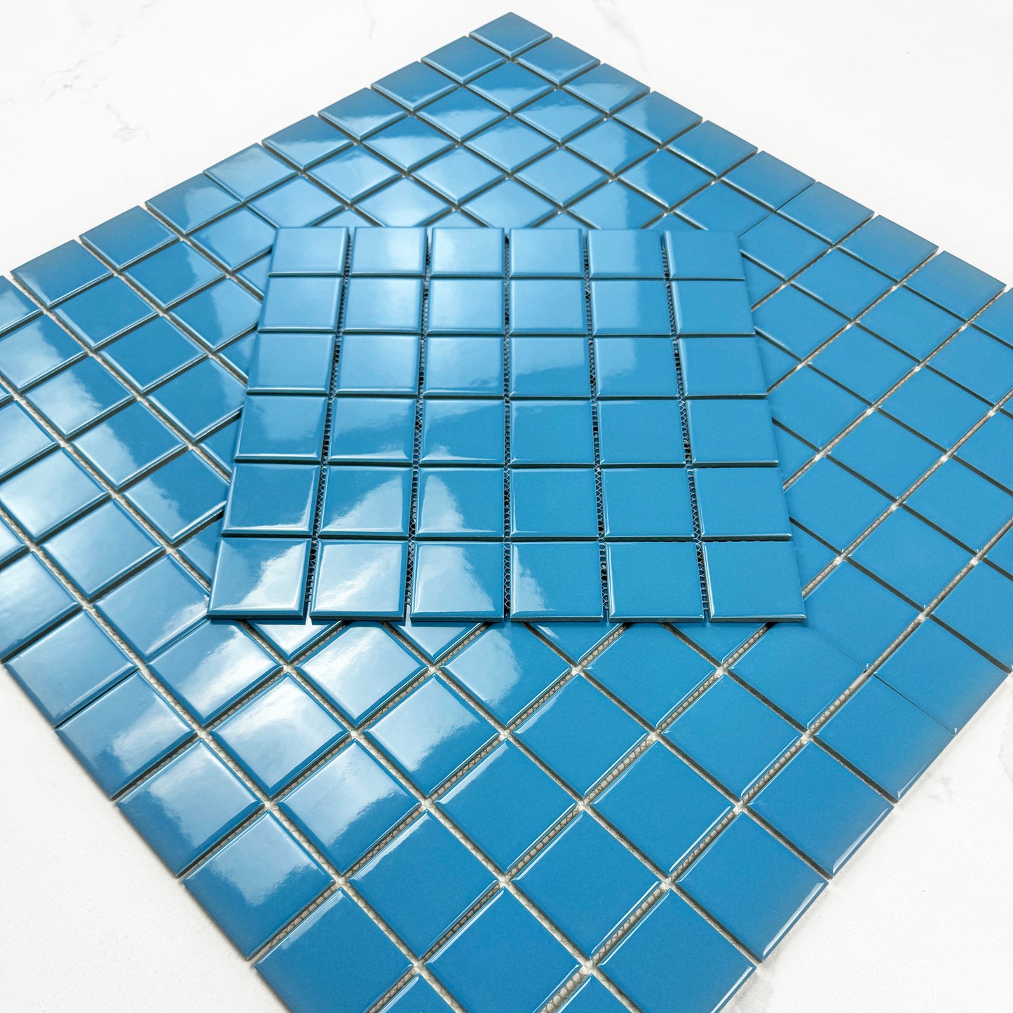 Azure Harmony Sky Blue  Ordinary Glazed Porcelain Mosaic