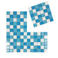 Azure Harmony White & Sky Blue & Light Blue Mixed  Ordinary Glazed Porcelain Mosaic