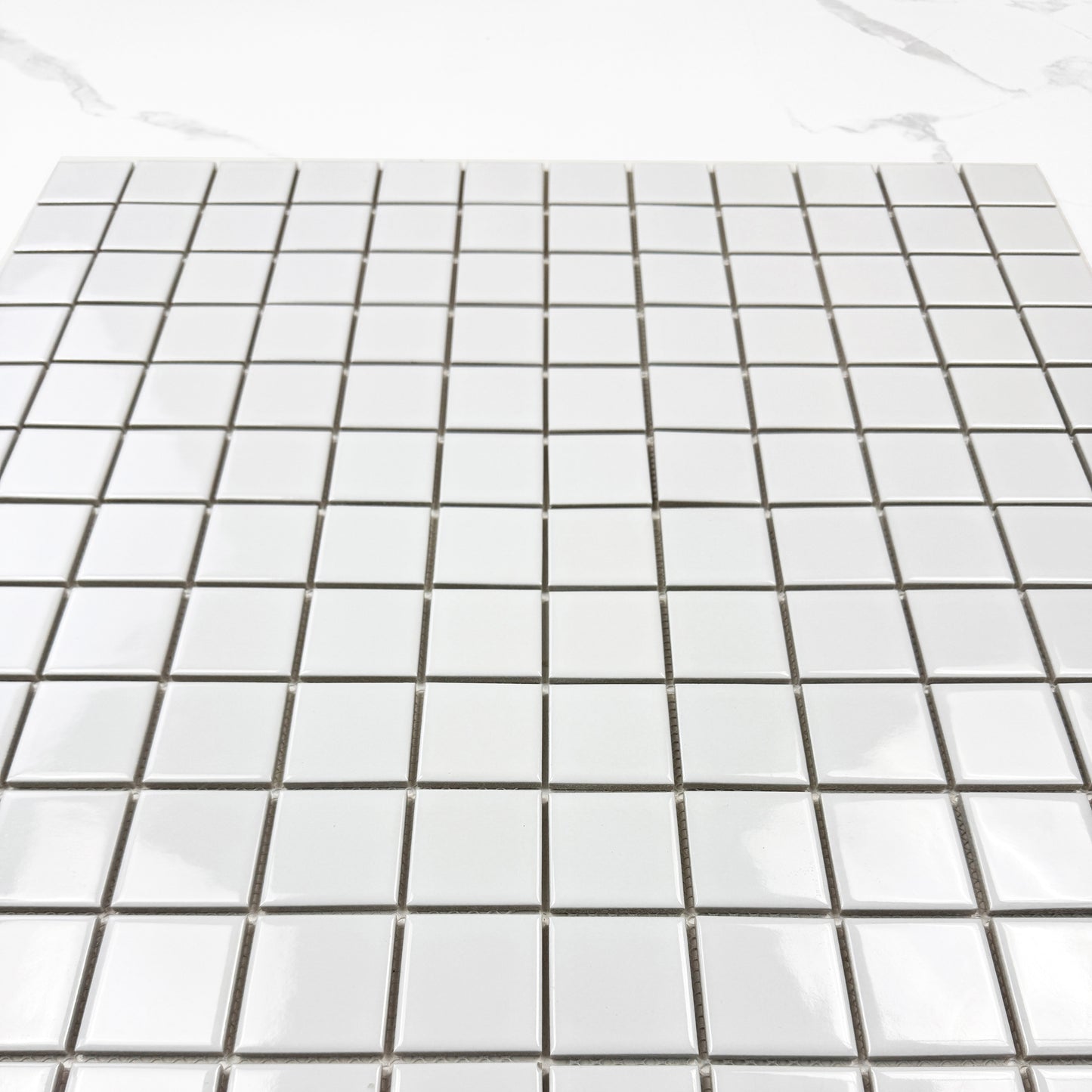 Azure Harmony White Glossy  Ordinary Glazed Porcelain Mosaic