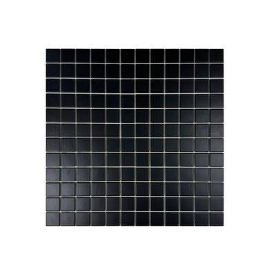 Azure Harmony Black Glossy  Ordinary Glazed Porcelain Mosaic