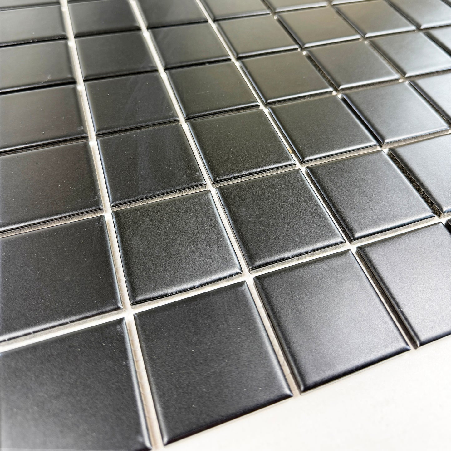 Azure Harmony Black Glossy  Ordinary Glazed Porcelain Mosaic