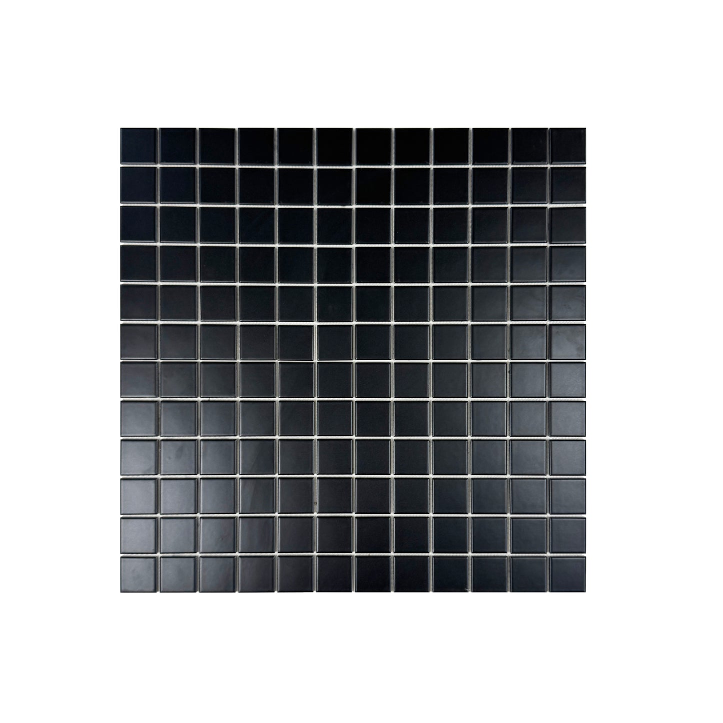 Azure Harmony Black Matte Plain Deisgn Ordinary Glazed Porcelain Mosaic