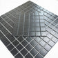 Azure Harmony Black Matte Plain Deisgn Ordinary Glazed Porcelain Mosaic