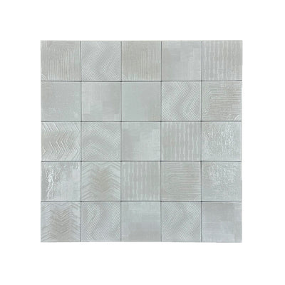 Spanish Radiant Harmony  Warm White Glossy Porcelain Artisanal Tile