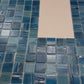 Noble Haven Tiffany Blue & Light Blue Mixed Cloud Hand-Drown  Crystal Glass Mosaic