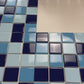 Azure Harmony Light Blue & Cobalt Blue & Midnight Blue Mixed  Ordinary Glazed Porcelain Mosaic