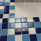 Azure Harmony White & Light Blue & Midnight Blue Mixed  Ordinary Glazed Porcelain Mosaic