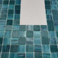 Noble Haven Teal Blue Cloud Hand-Drown Crystal Glass Mosaic