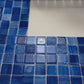 Noble Haven Loyal Blue & Navy Blue & Neon Blue Mixed Cloud Hand-Drown Crystal Glass Mosaic