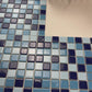 Azure Harmony Baby Blue & Powder Blue & Royal Blue Mixed Ordinary Glazed Porcelain Mosaic