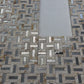 Radiant Eclipse Sunny Beige & Siliver Stainless Steel Split Woven Shape Marble Mosaic