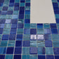 Noble Haven Aqua Blue & Klein Blue Mixed Cloud Hand-Drown Crystal Glass Mosaic