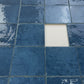 Spanish Radiant Harmony  Vivid Blue Glossy Porcelain Artisanal Tile