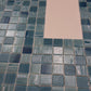 Noble Haven Sky Blue & French Blue Mixed Cloud Hand-Drown Crystal Glass Mosaic