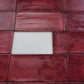 Spanish Timeless Tones  Ruby Red Matte Ceramic Artisanal Tile