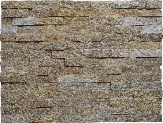 Natural Quartz Wall Cladding Tiles Yellow