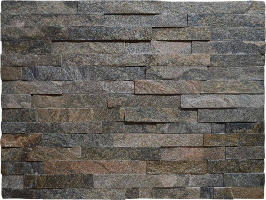 Natural Quartz Wall Cladding Tiles Dark Grey