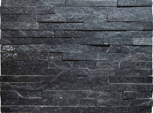 Natural Quartz Wall Cladding Tiles Black