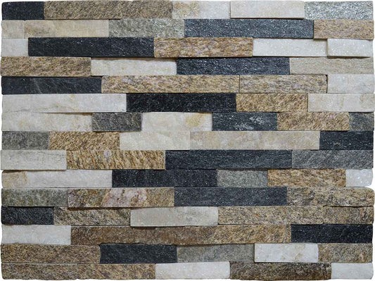 Natural Quartz Wall Cladding Tiles Mix Color