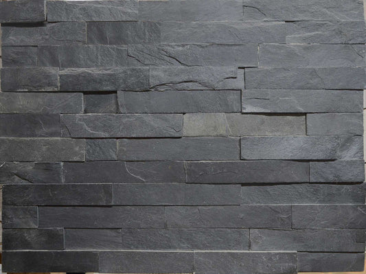 Natural Slate Wall Cladding Tiles Black