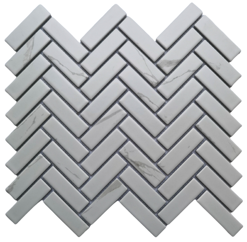 Carrara Design Small Herringbone Cearmic Mosaic 20x70mm