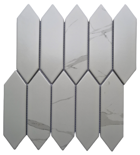 Carrara Design Long Hexagon Ceramic Mosaic