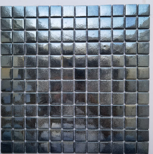 Iridescent  Glass Mosaic Dimgrey