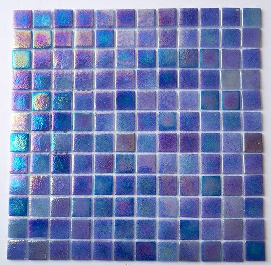 Iridescent Glass Mosaic Slateblue